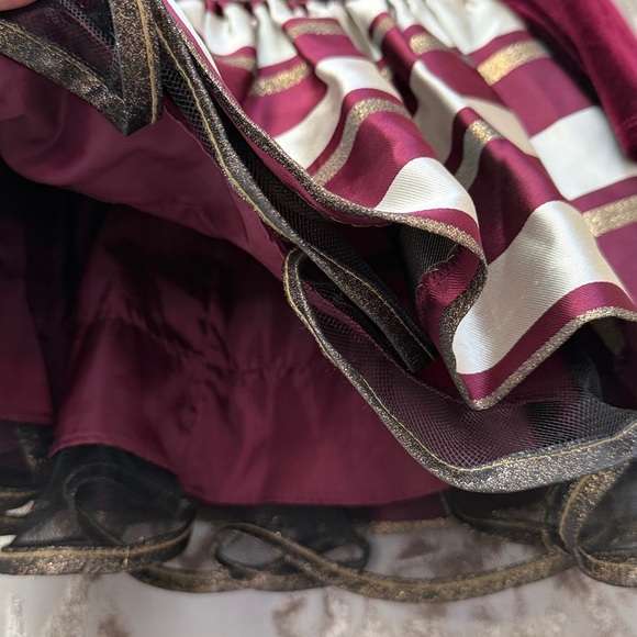 Bonnie Baby Long Sleeve Red Velvet Formal Princess Dress SIze 6-9M - Picture 3 of 5